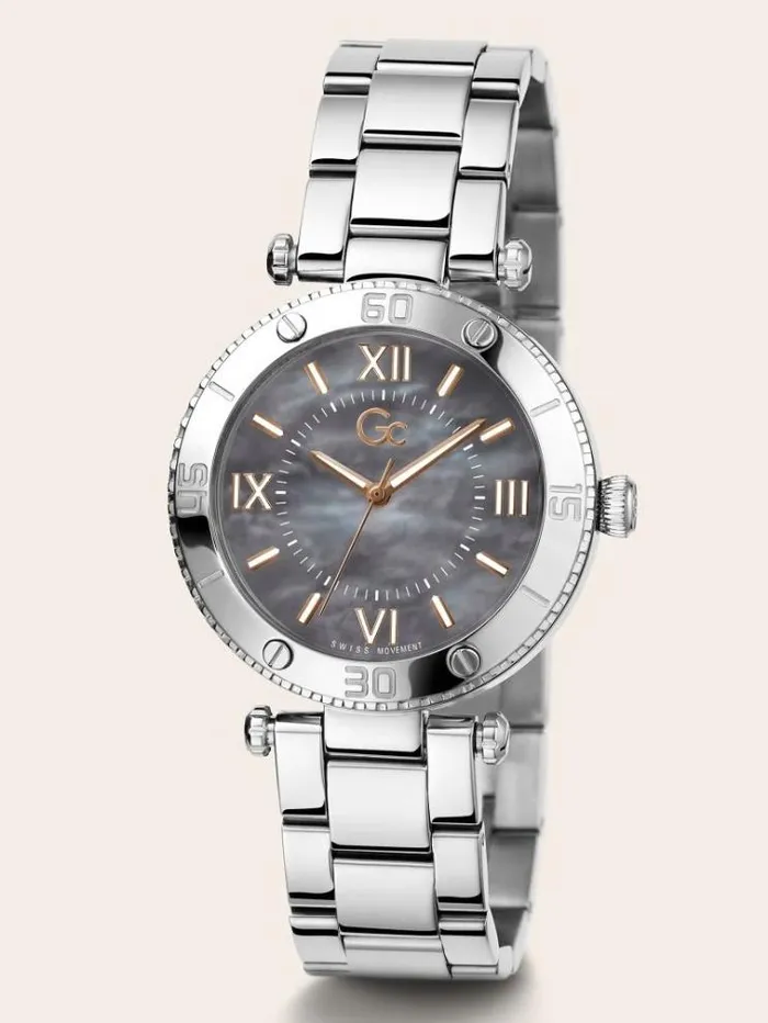 Women Gc Quartz Analogue Watch Silver Guess Watches