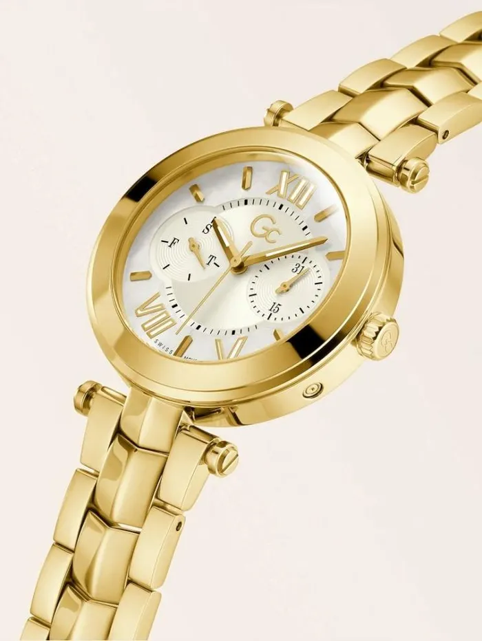 Women Gc Steel Calendar Watch Gold Guess Watches