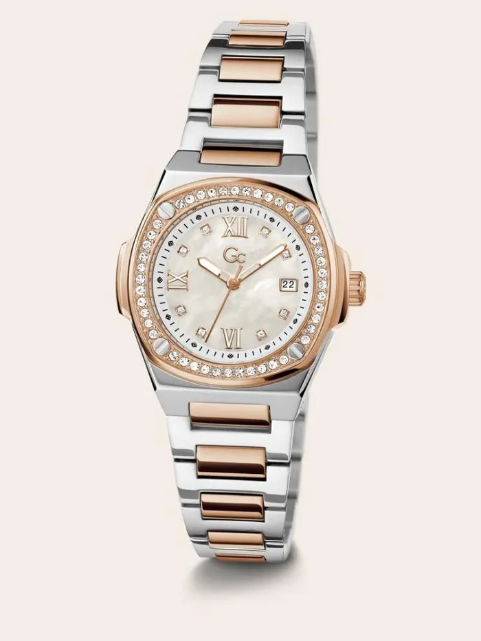 Women Gc Steel Watch With Date Function Silver Guess Watches