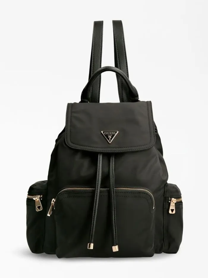 Women Gemma Eco Mini Backpack Black Guess Mini Bags