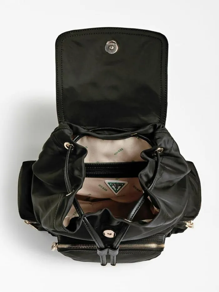 Women Gemma Eco Mini Backpack Black Guess Mini Bags