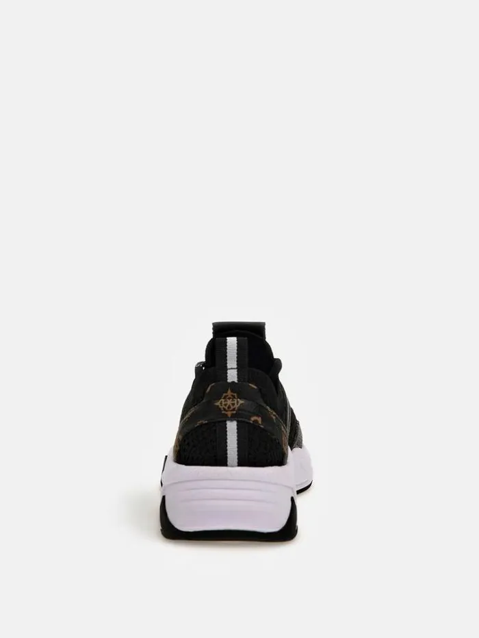 Women Geniver Contrastingmaterial Running Shoe Black Guess Sneakers