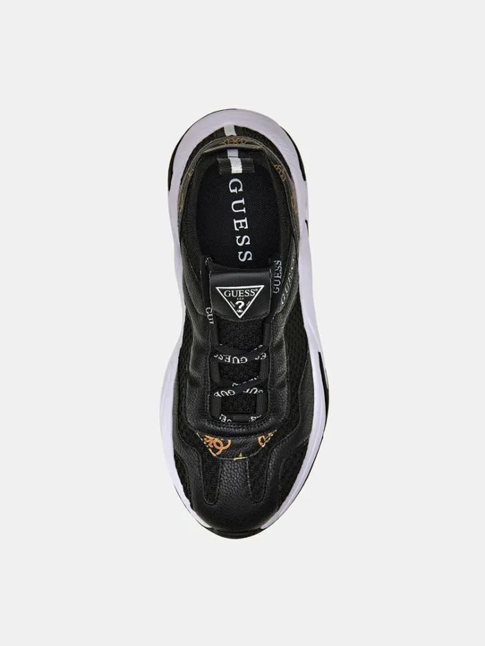 Women Geniver Contrastingmaterial Running Shoe Black Guess Sneakers