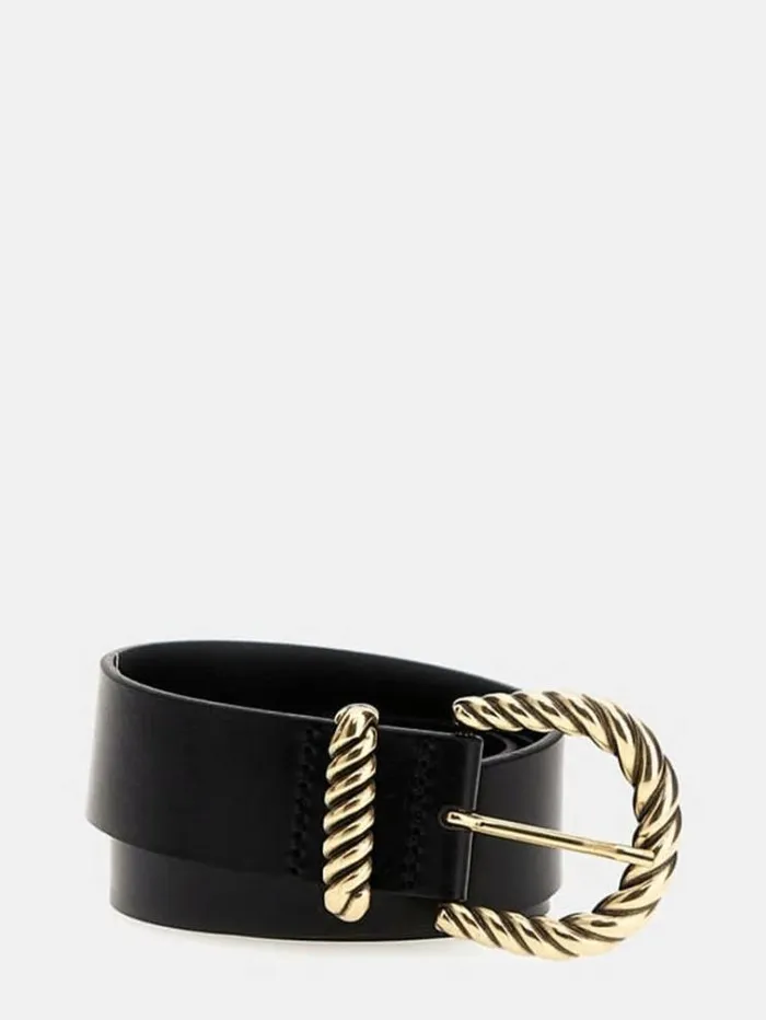 Women Genuine Leather Belt Black Guess Belts