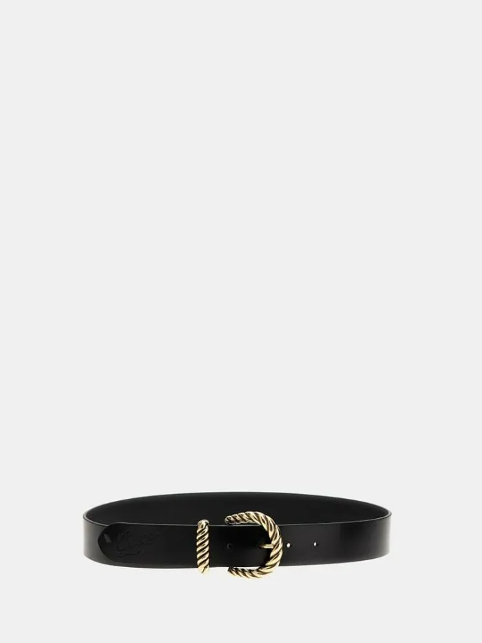 Women Genuine Leather Belt Black Guess Belts