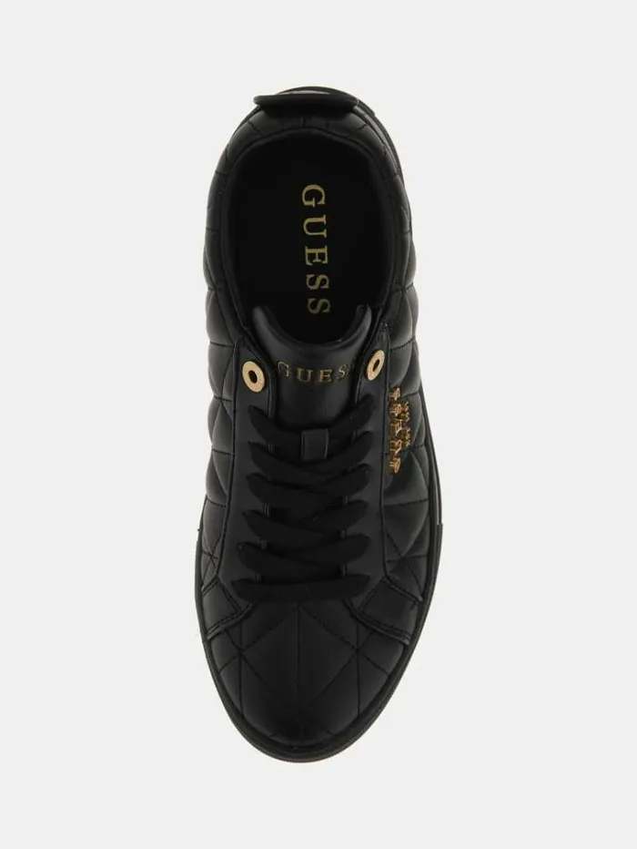 Women Genza Quilted Sneakers Black Guess Sneakers