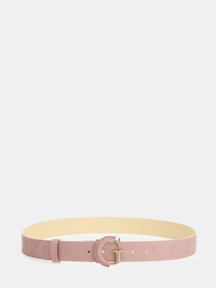 Women Geva 4g Peony Logo Belt Pink Guess Belts