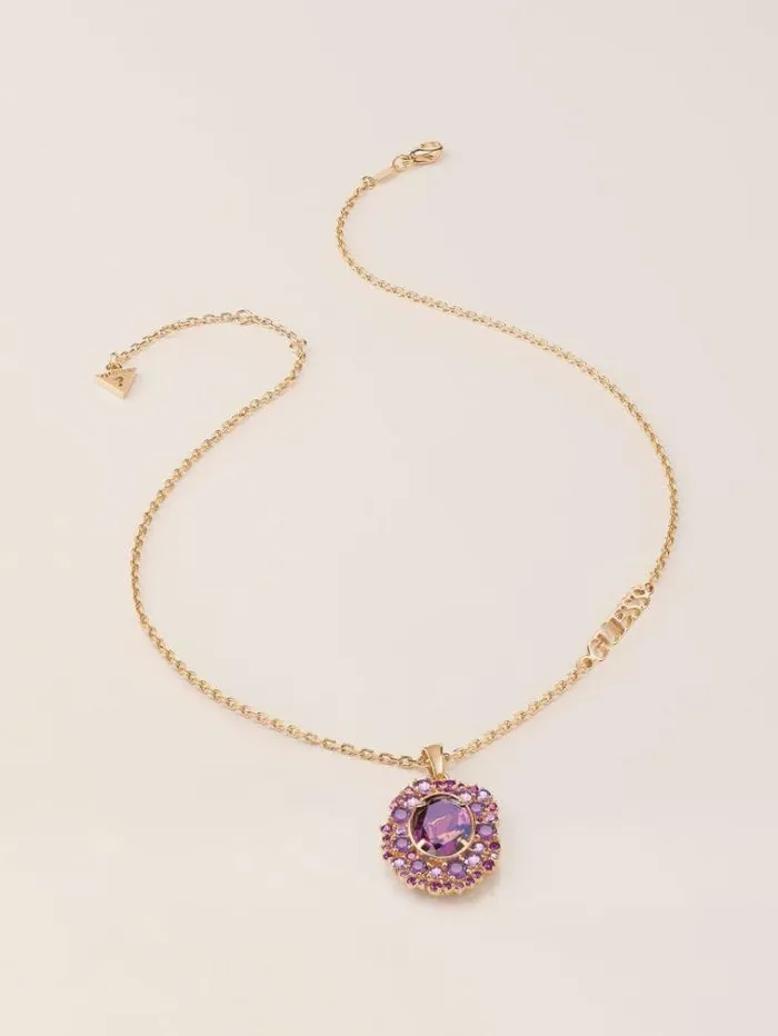 Women giardino Degli Aranci Necklace Purple Guess Jewellery