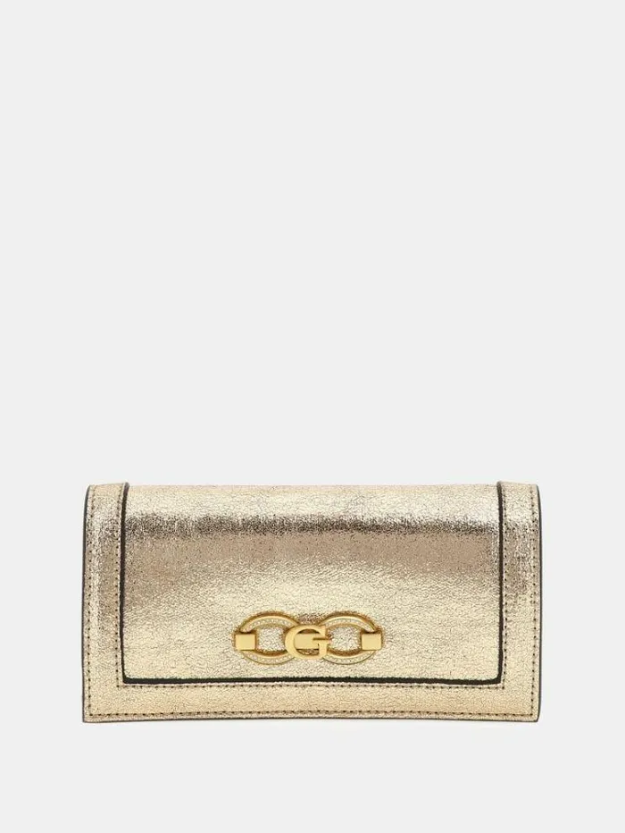 Women Gilded Glamour Laminated Crossbody Gold Guess Crossbody Bags