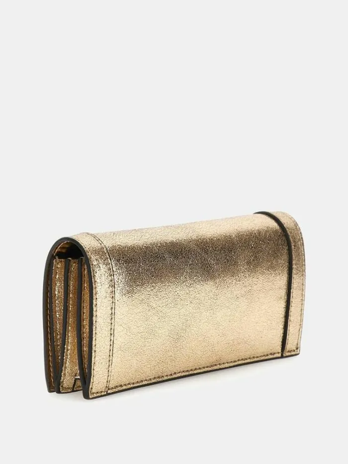 Women Gilded Glamour Laminated Crossbody Gold Guess Crossbody Bags
