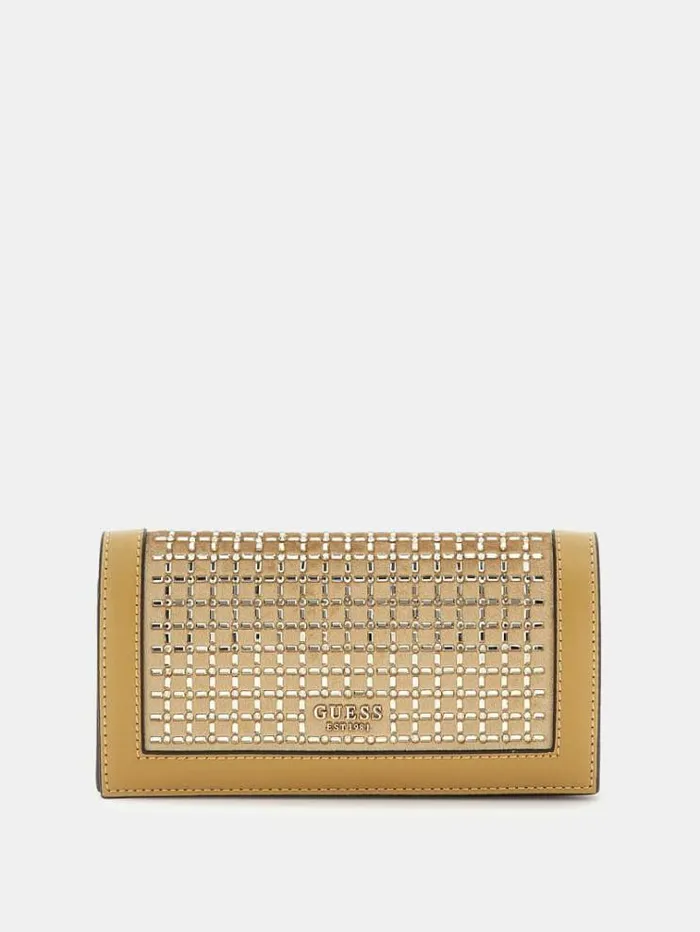 Women Gilded Glamour Mini Clutch Beige Guess Mini Bags
