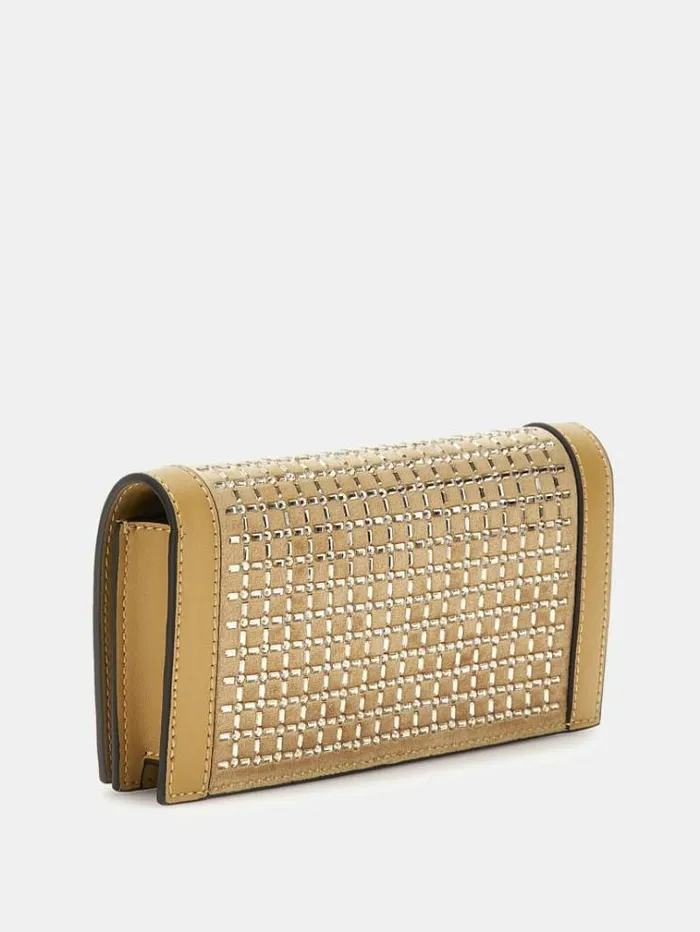 Women Gilded Glamour Mini Clutch Beige Guess Mini Bags