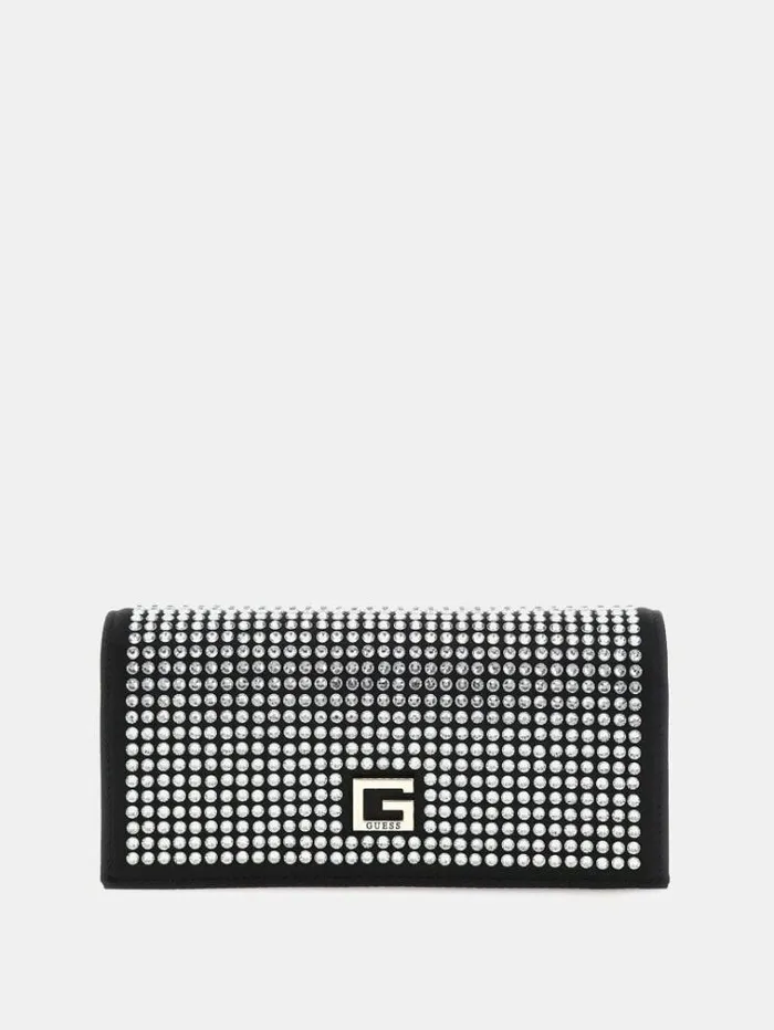 Women Gilded Glamour Rhinestone Crossbody Black Guess Crossbody Bags