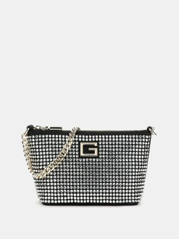 Women Gilded Glamour Rhinestone Mini Shoulder Bag Black Guess Clutches And Evening Bags Women Gilded Glamour Rhinestone Mini Shoulder Bag Black Guess Clutches And Evening Bags