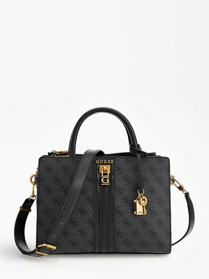 Women Ginevra 4g Logo Handbag Black Multi Guess Handbags