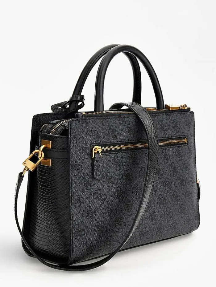Women Ginevra 4g Logo Handbag Black Multi Guess Handbags