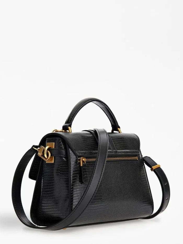 Women Ginevra Pythonprint Mini Handbag Black Guess Handbags