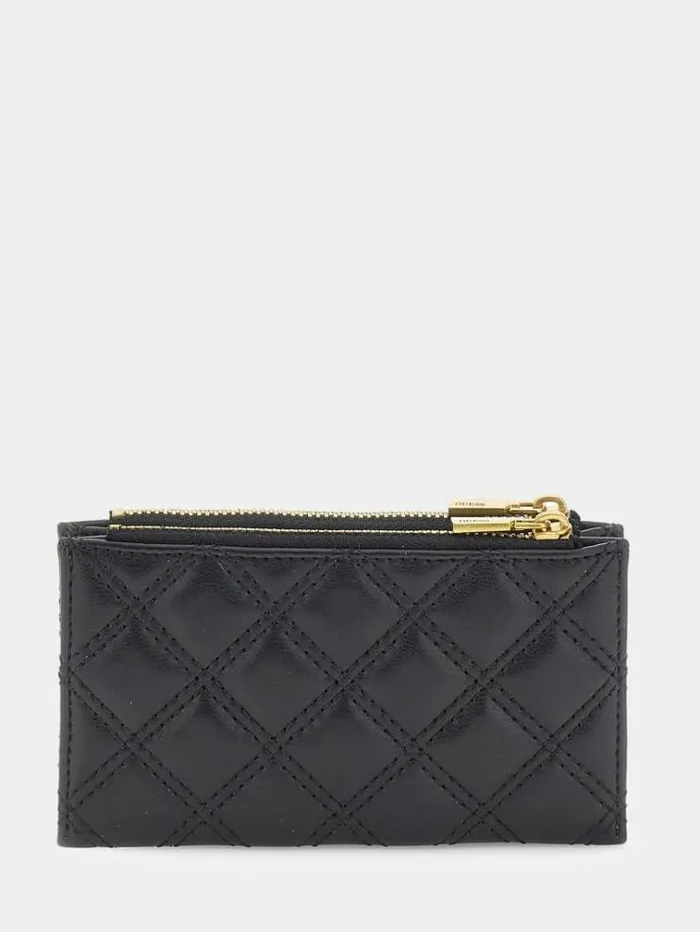 Women Giully Quilted Coin Purse Black Guess Wallets