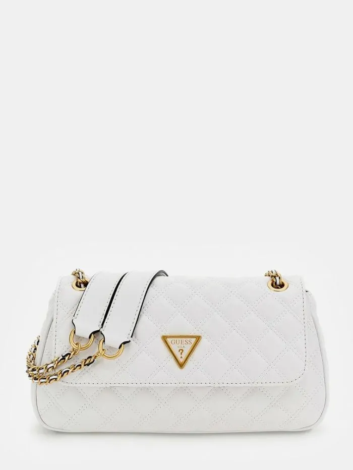 Women Giully Quilted Crossbody Bag White Guess Crossbody Bags