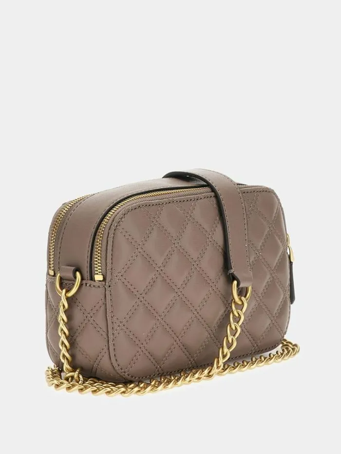 Women Giully Quilted Mini Crossbody Dark Pink Guess Crossbody Bags