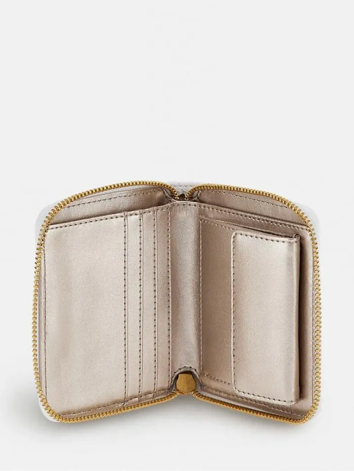 Women Giully Quilted Mini Purse White Guess Wallets
