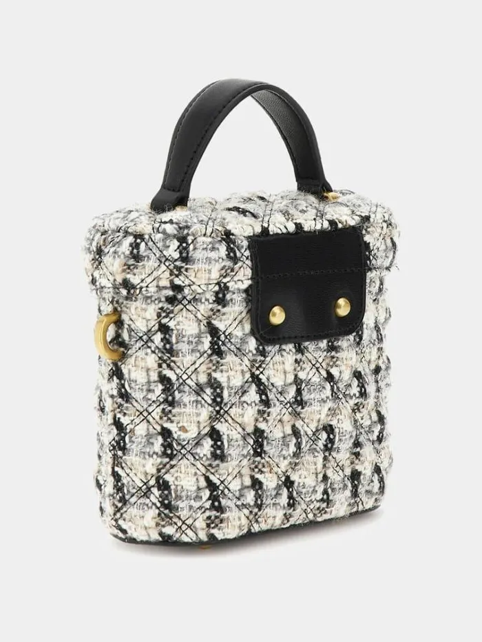 Women Giully Tweed Mini Shoulder Bag Multicolor Pattern Guess Shoulder Bags
