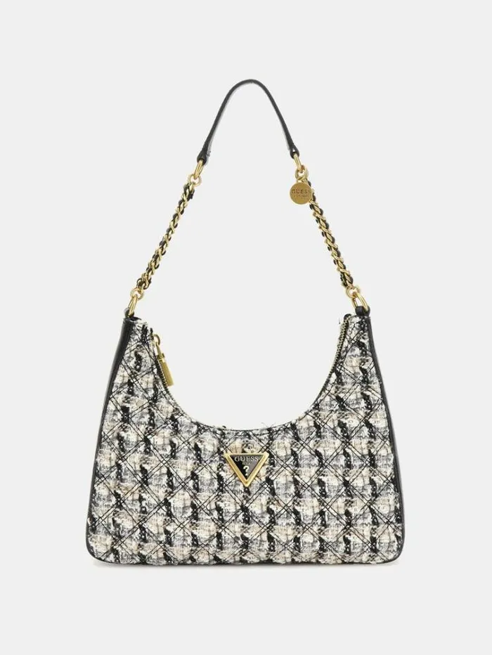 Women Giully Tweed Shoulder Bag Multicolor Pattern Guess Shoulder Bags