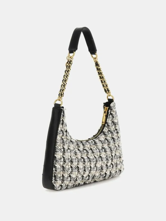 Women Giully Tweed Shoulder Bag Multicolor Pattern Guess Shoulder Bags