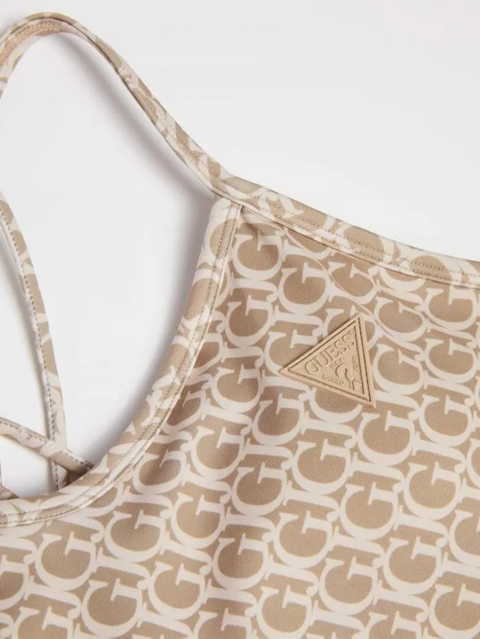 Women Gj Logo Active Tank Top Multi Beige Guess Activewear