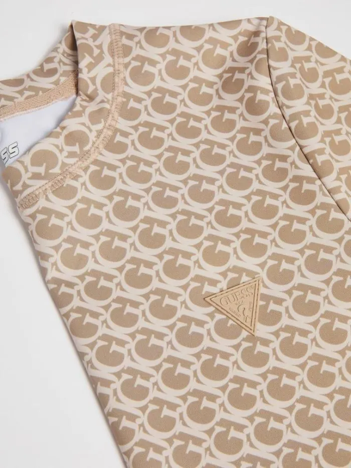 Women Gj Logo Active Top Multi Beige Guess Activewear