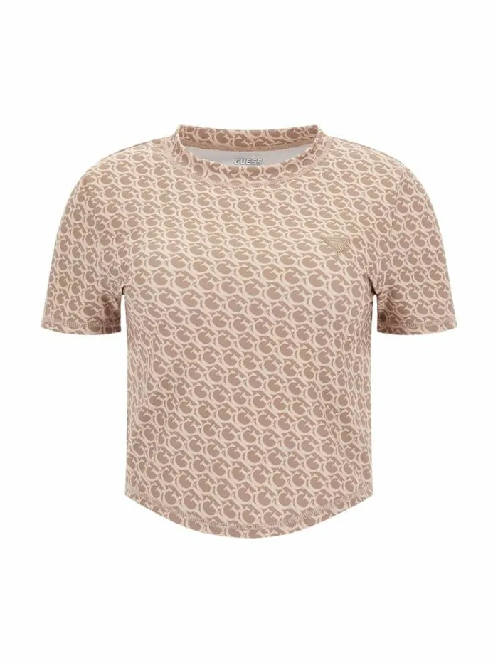 Women Gj Logo Active Top Multi Beige Guess Activewear