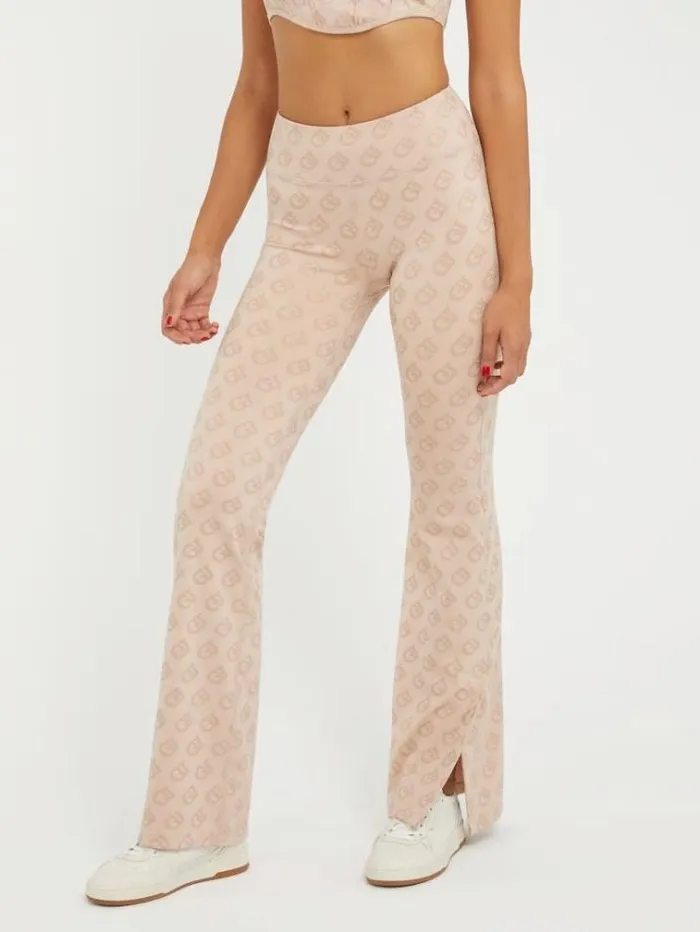 Women Gj Logo Flare Pants Multi Pink Guess Activewear