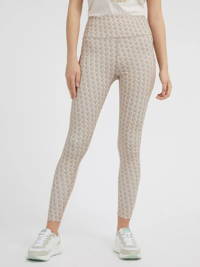 Women Gj Logo Leggings Multi Beige Guess Activewear