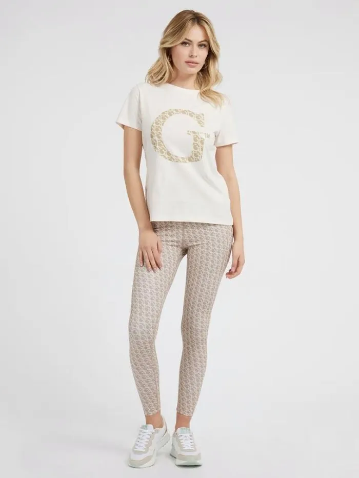 Women Gj Logo Leggings Multi Beige Guess Activewear