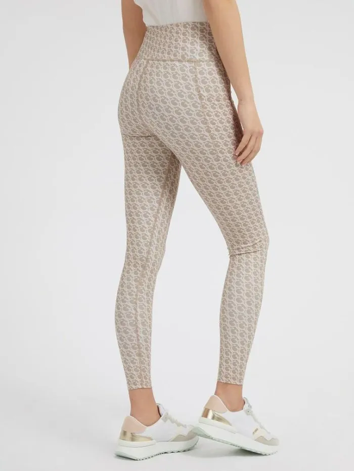 Women Gj Logo Leggings Multi Beige Guess Activewear