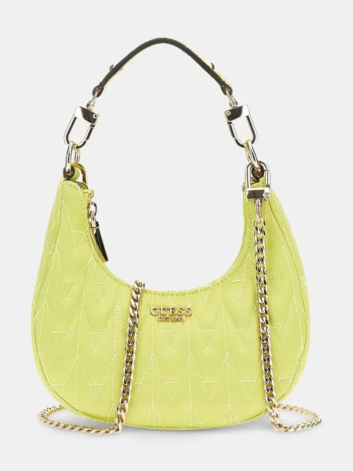 Women Golden Rock Quilted Mini Hobo Bag Green Guess Clutches And Evening Bags Women Golden Rock Quilted Mini Hobo Bag Green Guess Clutches And Evening Bags