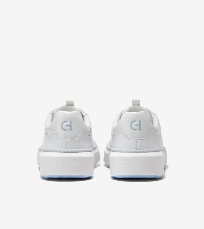 Women Golf Shoes Cole Haan GrandPr Waterproof Topspin Golf Shoes Optic Whiteheather Gray