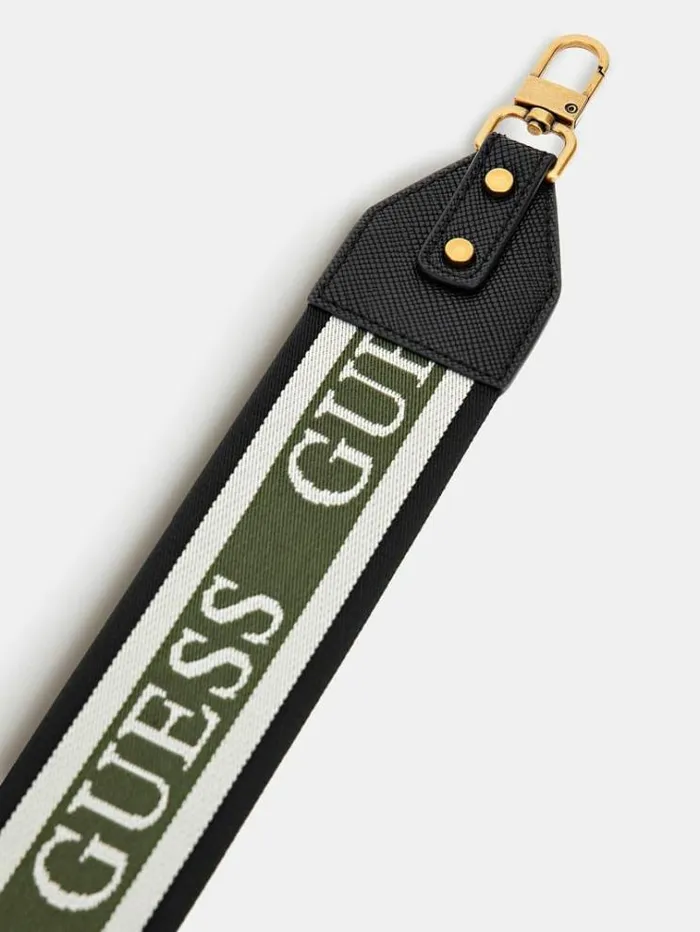 Women Guess Webbing Strap Black Guess Crossbody Bags