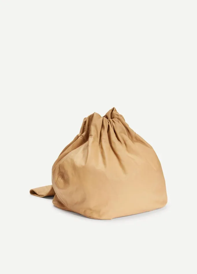 Women Handbags Vince Leather Pouch Bag Caramel