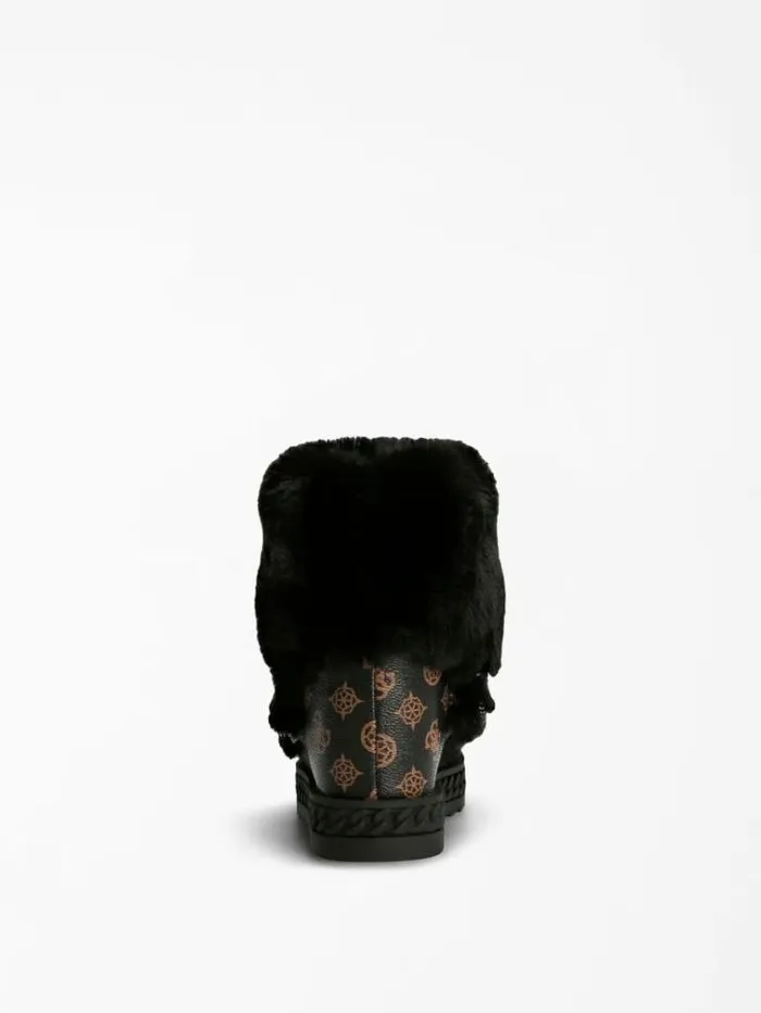 Women Hasana Faux Fur Ankle Boot Black Guess Boots And Booties