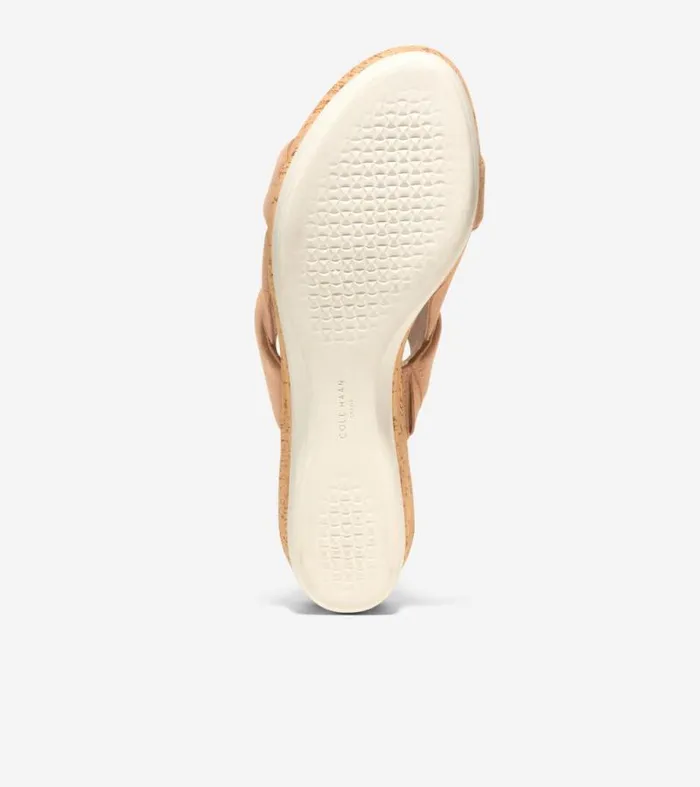 Women Heels and Pumps Cole Haan Aislin Wedge Sandals Caramelnatural