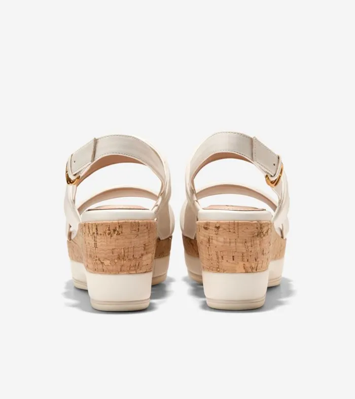 Women Heels and Pumps Cole Haan Aislin Wedge Sandals Ivorynatural