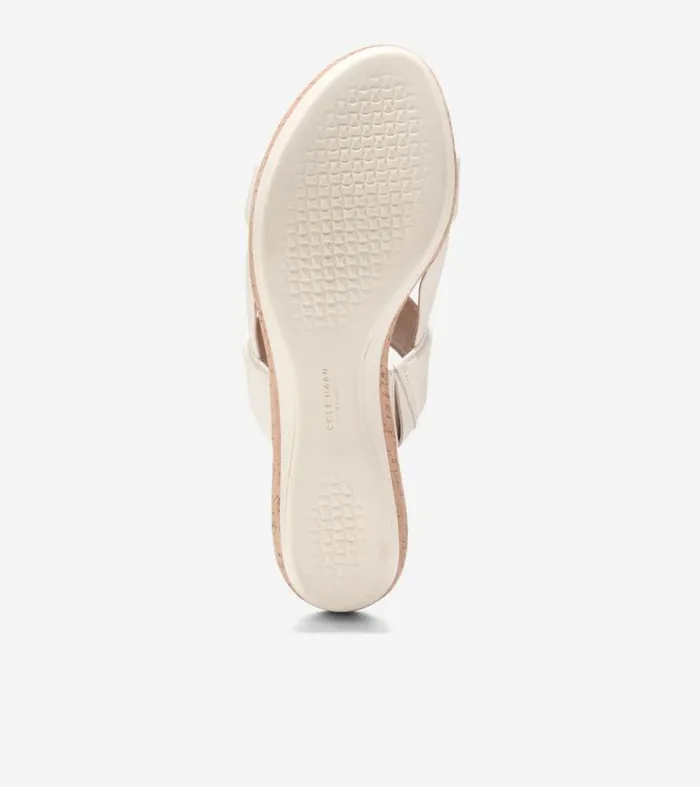Women Heels and Pumps Cole Haan Aislin Wedge Sandals Ivorynatural