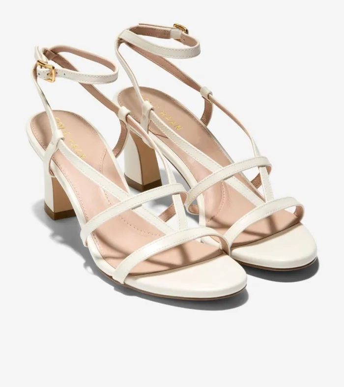 Women Heels and Pumps Cole Haan Amber Strappy Sandals Ivory