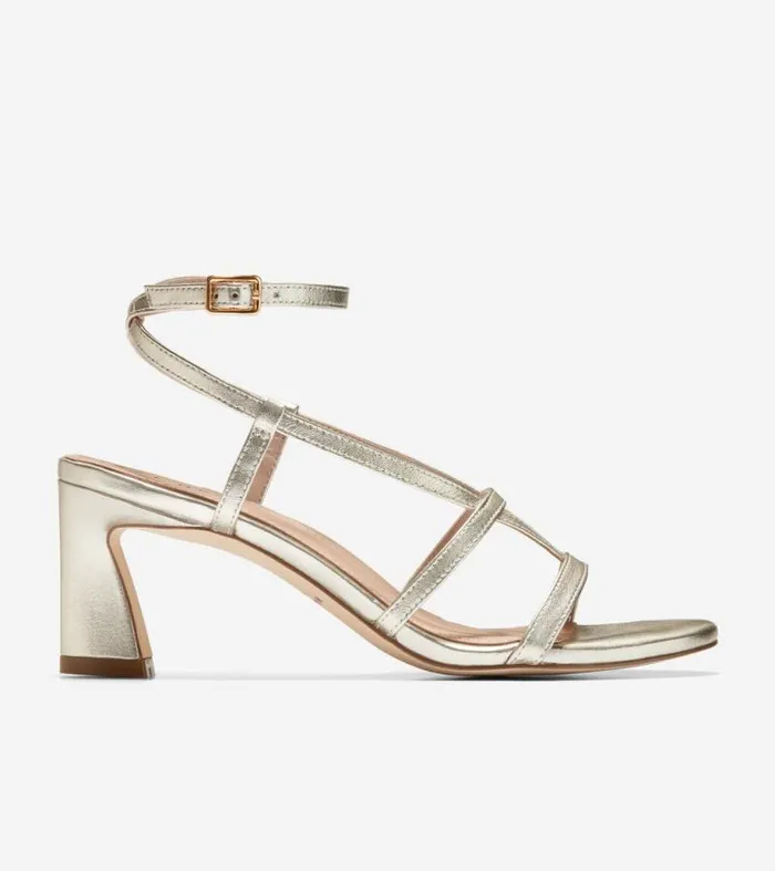 Women Heels and Pumps Cole Haan Amber Strappy Sandals Soft Gold