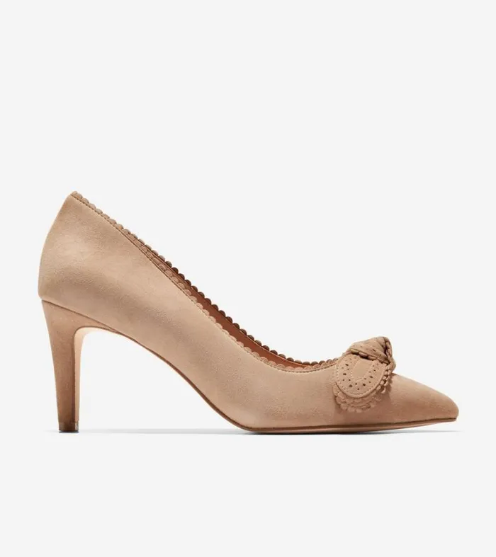Women Heels and Pumps Cole Haan Bellport Bow Pumps Blush Tan