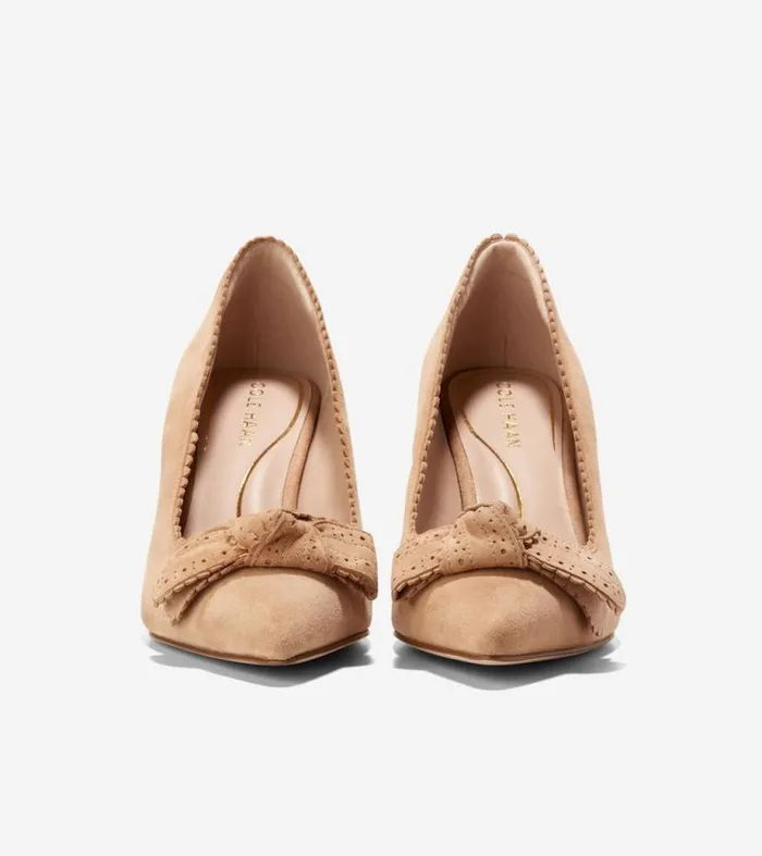 Women Heels and Pumps Cole Haan Bellport Bow Pumps Blush Tan
