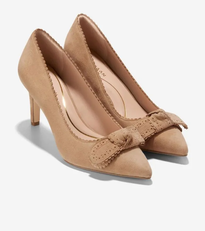 Women Heels and Pumps Cole Haan Bellport Bow Pumps Blush Tan