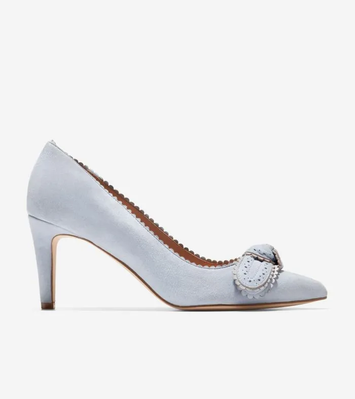 Women Heels and Pumps Cole Haan Bellport Bow Pumps Heather Blue