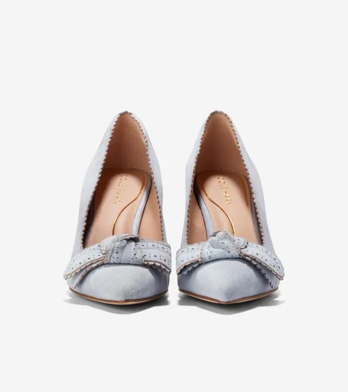 Women Heels and Pumps Cole Haan Bellport Bow Pumps Heather Blue
